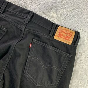 Levis 505 Jeans Mens 38x34 Black Regular Fit Straight Dark Denim Classic Style